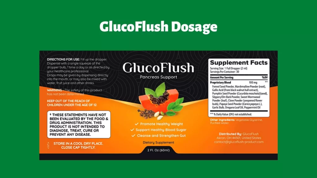 GlucoFlush Dosage