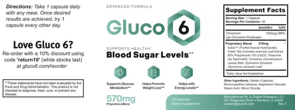 Gluco6 Supplement