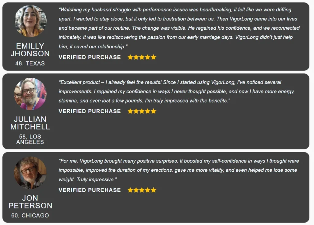 VigorLong Customer Reviews